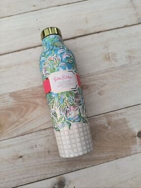 LILLY PULITZER “Chick Magnet” Stainless Steel Water Bottle New w/ Screw On Lid